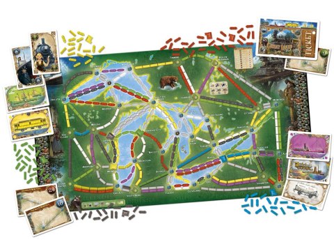 Rebel Gra Wsiąść do Pociągu Dookoła Świata - dwustronna plansza GR0750