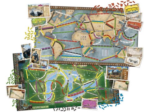 Rebel Gra Wsiąść do Pociągu Dookoła Świata - dwustronna plansza GR0750