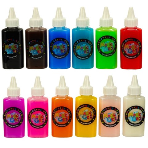 Klej żel kryształowy 3D crystal glue magiczna kuchnia szablony kreatywny zestaw 62 elementy różowy