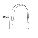Pergola ogrodowa łuk uchwyt na róże kwiaty bluszcz pnącza metalowa 240 x 140 cm