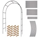 Pergola ogrodowa łuk uchwyt na róże kwiaty bluszcz pnącza metalowa 240 x 140 cm