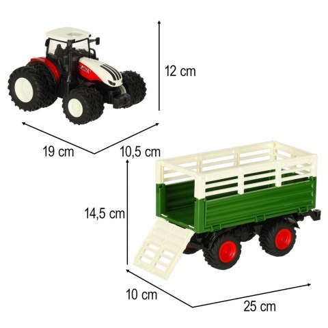 Traktor RC ciągnik rolniczy z przyczepą 2,4G 3,7V 500mAh