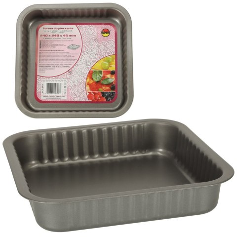 Blacha do pieczenia tortownica forma do ciast wypieków 24cm x 24cm szara Blacha do pieczenia tortownica forma do ciast wypieków 24cm x 24cm szara