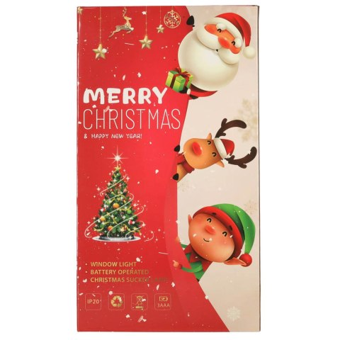 Lampki LED wisząca dekoracja okna świąteczna Merry Christmas XXL 45cm Lampki LED wisząca dekoracja okna świąteczna Merry Christmas XXL 45cm