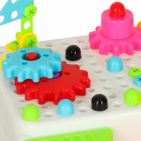 Wkrętarka wiertarka śrubki klocki konstrukcyjne zestaw majsterkowicza walizka 181 elementów