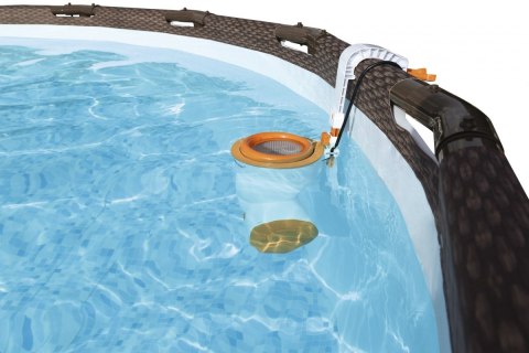 Basen Stelażowy 14FT 427x107 cm Power Steel Deluxe Rattan S