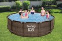 Basen stelażowy Steel Pro MAX 366x100 Brązowy 12FT BESTWAY 4w1 + Pompa Filtr + Drabinka