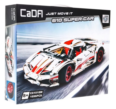 Klocki techniczne CaDA 1696 el. Autko sportowe 610 SUPER-CAR dla dzieci 8+ Klocki techniczne CaDA 1696 el. Autko sportowe 610 SUPER-CAR dla dzieci 8+